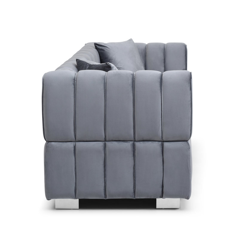 Everly Quinn Futch Better Home Products Luna Velvet Sofa & Reviews